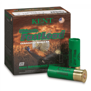 Kent Ultimate Fast Lead Shotshells 16 Gauge 2 3/4 inch 1 1/8oz. #6 Shot 25 Rounds