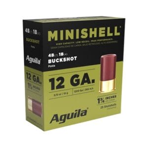 Minishell 12 Gauge Shotgun Ammo - Minishell 12 Gauge 1-3/4'''' 5/8oz #00 Buckshot 25/Box