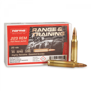 Norma Range & Training .223 Remington FMJ 55 Grain 20 Rounds