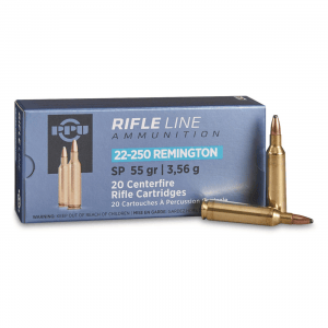 PPU .22-250 Remington SP 55 Grain 20 Rounds