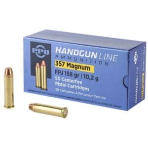 PPU Handgun 357 Magnum 158gr FPJ Handgun Ammo - 50 Rounds