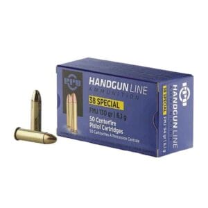 PPU Handgun 38 Special 130gr FMJ Handgun Ammo - 50 Rounds