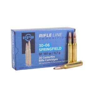 PPU Standard Rifle 30-06 Springfield 180gr SP Rifle Ammo - 20 Rounds