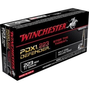 Pdx1 Defender 223 Remington Rifle Ammo - 223 Remington 77gr Jacketed Hollow Point 20/Box