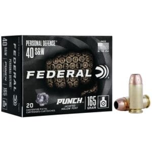 Personal Defense Punch 40 S&W Ammo - 40 S&W 165gr Jacketed Hollow Point 20/Box