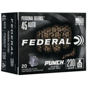 Personal Defense Punch 45 Auto Ammo - 45 Acp 230gr Jacketed Hollow Point 20/Box