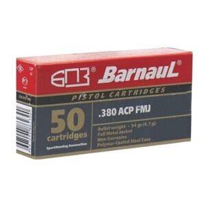 Polycoated 380 Auto Full Metal Jacket Ammo - 380 Auto 94gr Full Metal Jacket 1,000/Case