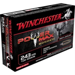 Power Max Bonded Ammo 243 Winchester 100gr Bonded - 243 Winchester 100gr Bonded 20/Box