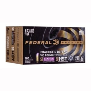 Practice & Defense 45 Auto Ammo - 45 Acp 230gr Hst Jhp/Syntech Tsj 100/Box