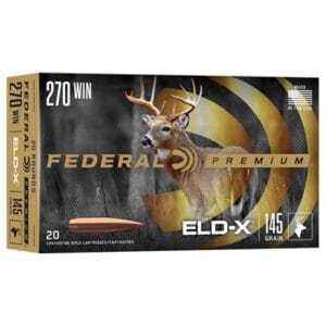 Premium Big Game 270 Winchester Rifle Ammo - 270 Winchester 145gr Eld-X Polymer Tip Boat Tail 20/Box