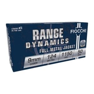 Range Dynamics 9mm Luger Ammo - 9mm Luger 124gr Full Metal Jacket 50/Box