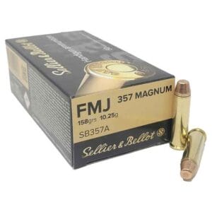 Sellier & Bellot 357 Magnum 158gr FMJ Handgun Ammo - 50 Rounds