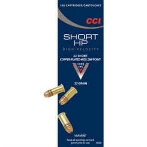 Short Hp Ammo 22 Short 27gr Cphp - 22 Short 27gr Copper Plated Hollow Point 100/Box