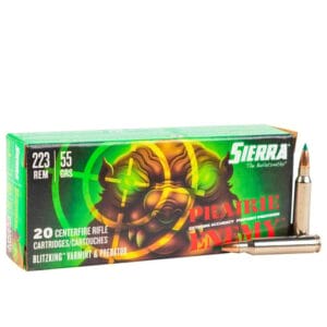 Sierra Prairie Enemy 223 Remington 55gr Blitzking Rifle Ammo - 20 Rounds