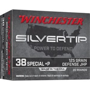 Silvertip 38 Spl +p Ammo - 38 Special +p 125gr Defense Jacketed Hollow Point 20/Box