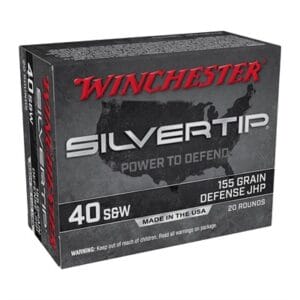 Silvertip(TM) 40 Smith & Wesson Ammo - 40 S&W 155gr Defense Jacketed Hollow Point 200/Case