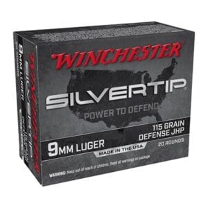 Silvertip(TM) 9mm Luger Ammo - 9mm Luger 115gr Defense Jacketed Hollow Point 200/Case