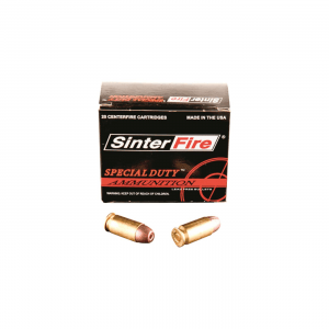 SinterFire Special Duty Lead-Free Frangible .45 ACP Hollow Point 155 Grain 20 Rounds