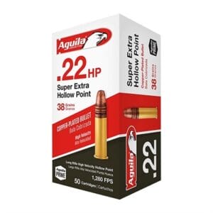 Super Extra High Velocity 22 Long Rifle Rimfire Ammo - 22 Lr 38gr Copper Plated Hollow Point 2,000/Case