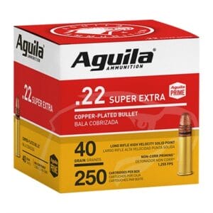 Super Extra Hv 22 Long Rifle Copper Plated Round Nose Ammo - 22 Long Rifle 40gr Cprn 250/Box