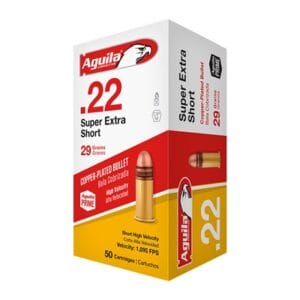 Super Extra Short 22 Short Rimfire Ammo - 22 Short 29gr Copper Plated Solid Point 50/Box