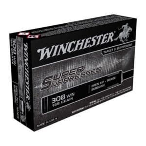 Super Suppressed 308 Winchester Ammo - 308 Winchester 185gr Full Metal Jacket Open Tip 20/Box