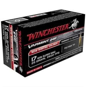 Super-X 17 Winchester Super Magnum Ammo - 17 Wsm 25gr Polymer Tip 50/Box