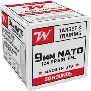 Target & Training 9mm Nato Ammo - 9mm Luger Nato 124gr Full Metal Jacket 50/Box