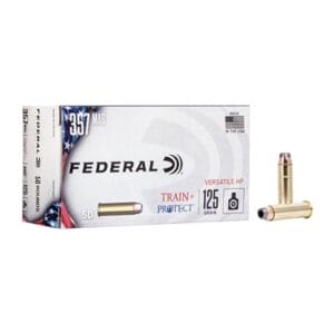 Train + Protect 357 Magnum Ammo - 357 Magnum 125gr Versatile Hollow Point 50/Box