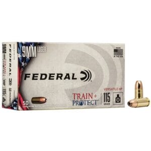 Train + Protect 9mm Luger Ammo - 9mm Luger 115gr Jacketed Hollow Point 50/Box