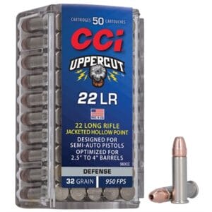 Uppercut 22 Long Rifle Rimfire Ammo - Uppercut 22 Long Rifle 32gr Plated Hollow Point 50/Box