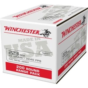 Usa White Box 223 Remington Rifle Ammo - 223 Remington 55gr Full Metal Jacket 200/Box