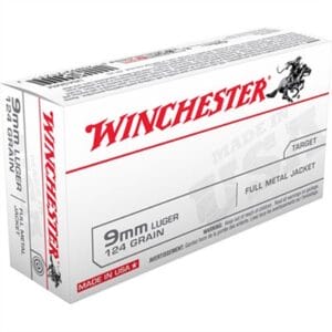 Usa White Box 9mm Luger Handgun Ammo - Usa White Box 9mm Luger 124gr Fmj 50/Box