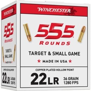 Usa Whitebox 22 Long Rifle Rimfire Ammo - 22 Long Rifle 36gr Copper Plated Hollow Point 555/Box