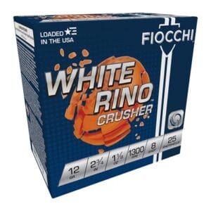 White Rino Crusher 12 Gauge Ammo - 12 Gauge 2-3/4'''' 1-1/8oz #8 250/Case