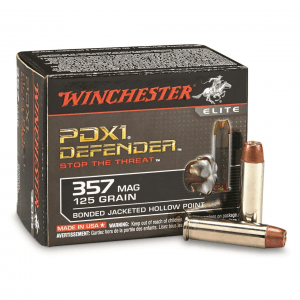 Winchester PDX1 Defender .357 Magnum. Bonded Jacketed Hollow Point 125 Grain 20 Rounds