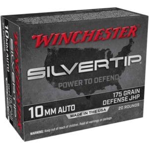 Winchester Silvertip 10mm Auto 175gr JHP Handgun Ammo - 20 Rounds