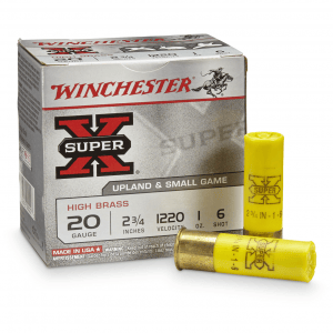 Winchester Super X High Brass Upland & Small Game 20 Gauge 2 3/4 inch 1 oz. 25 Rounds