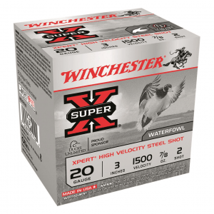 Winchester Super-X Xpert High-Velocity Steel Waterfowl 20 Gauge 3 inch 7/8 oz. 250 Rounds