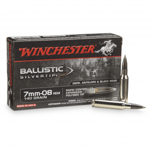 Winchester Supreme Ballistic Silvertip 7mm-08 Remington BST 140 Grain 20 Rounds