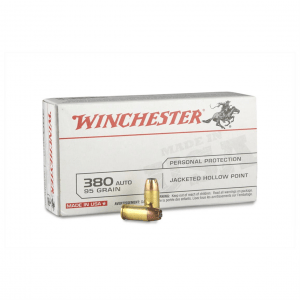 Winchester White Box .380 ACP JHP 95 Grain 50 Rounds