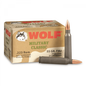 Wolf Military Classic .223 Remington FMJ 55 Grain 20 Rounds