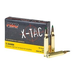 X-Tac 5.56 Nato Lap Rifle Ammo - 5.56mm Nato 62gr Lap Green Tip 20/Box