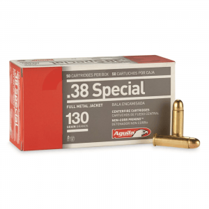 Aguila Ammo .38 Special FMJ 130 Grain 50 Rounds