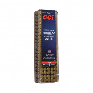 CCI Clean-22 Subsonic .22LR Poly-coated LRN 40 Grain 100 Rounds