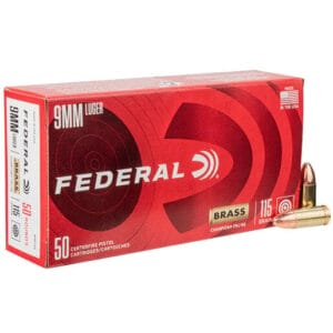 Federal Champion Training 9mm Luger 115gr FMJ Handgun Ammo - 50 Rounds