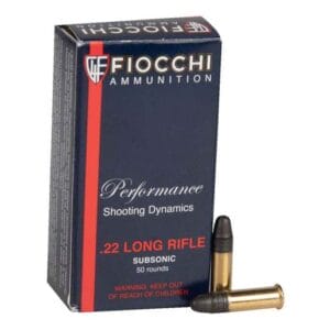 Fiocchi Subsonic 22 Long Rifle 40gr CPHP Rimfire Ammo - 50 Rounds