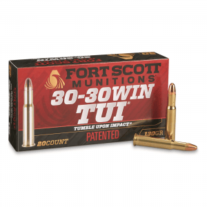 Fort Scott Tumble Upon Impact Ammo .30-30 Winchester SCS 130 Grain 20 Rounds