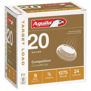 Aguila Competition 20 Gauge 2-3/4in #9 7/8oz Target Shotshells - 25 Rounds - #9