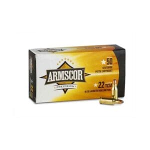 Armscor 22 TCM 40gr JHP Handgun Ammo - 50 Rounds